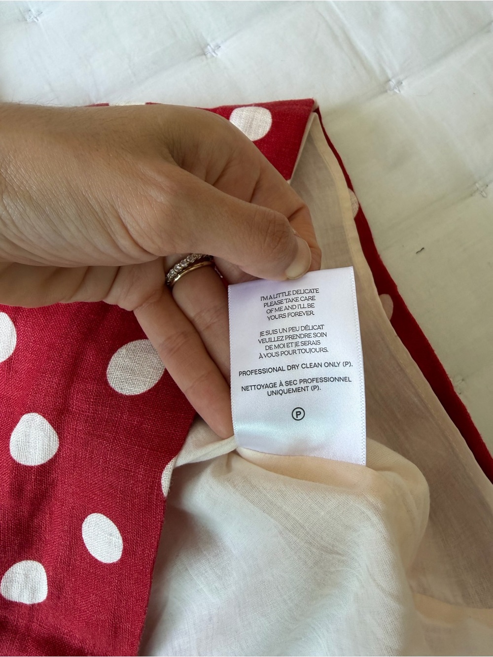 Posse XS Alice Red Polka Dot Linen Mini Dress - Picture 14 of 15